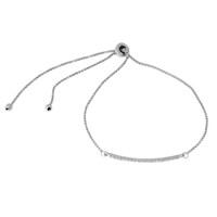 Zilveren armband met Zout en Peper Diamanten