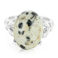 Zilveren ring met een Dalmatiër Jaspis