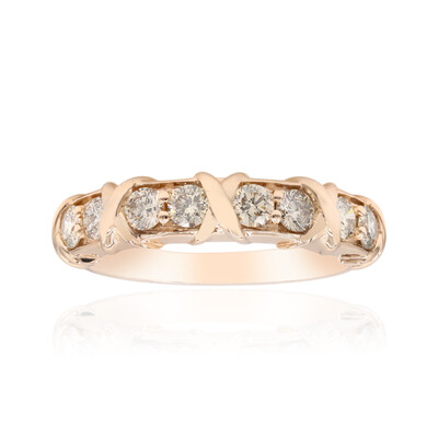Gouden ring met SI1 Argyle Rose De France Diamanten (Annette)