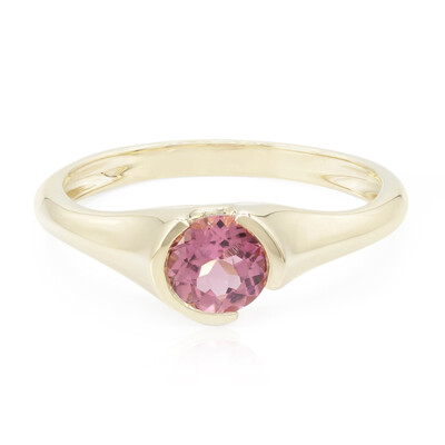Gouden ring met een roze toermalijn