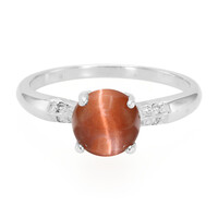 Zilveren ring met een kattenoog-scapoliet