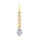 Gouden hanger met een paarse tulear saffier