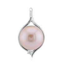 Zilveren hanger met een paarse Ming parel (TPC)
