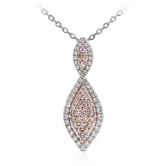 Gouden halsketting met I1 Roze Diamanten (CIRARI)