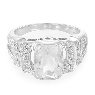 Zilveren ring met een prins kwarts