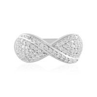 Zilveren ring met zirkonen