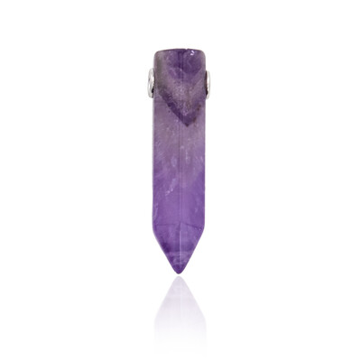 Zilveren hanger met een amethist (MONOSONO COLLECTION)