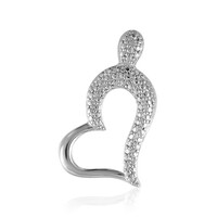 Zilveren hanger met een PK (I) Diamant