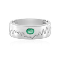 Zilveren ring met een Russische smaragd (de Melo)