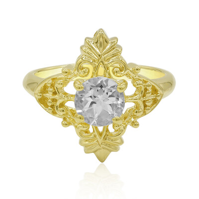 Zilveren ring met een witte topaas