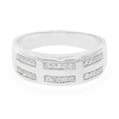 Zilveren ring met zirkonen