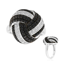 Zilveren ring met zirkonen