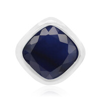Zilveren hanger met een blauwe saffier