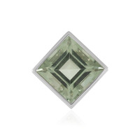 Zilveren hanger met een groene amethist