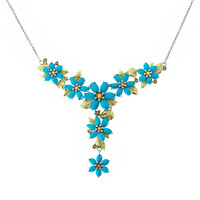 Zilveren halsketting met Sleeping Beauty Turkooisen (Dallas Prince Designs)