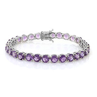 Zilveren armband met Azuurblauwe Kwartsen