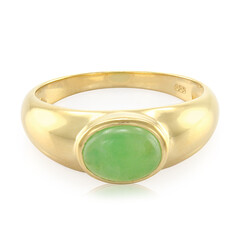 Zilveren ring met een keizerlijk chrysopraas