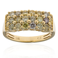 Gouden ring met SI2 Fancy Diamanten (CIRARI)