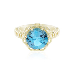 Gouden ring met een Zwitsers-blauwe topaas (Ornaments by de Melo)