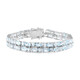 Zilveren armband met hemel-blauwe topaasstenen