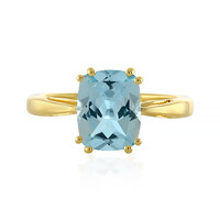 Zilveren ring met een hemel-blauwe topaas
