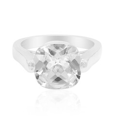 Zilveren ring met een witte topaas