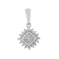 Zilveren hanger met I1 (I) Diamanten