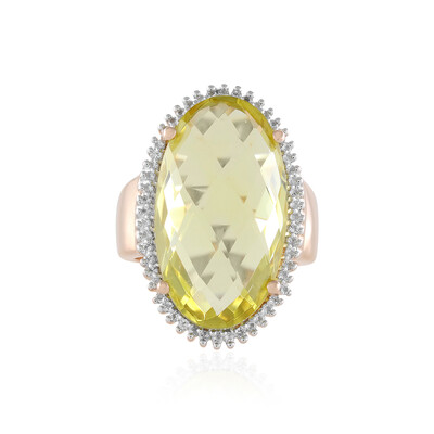 Zilveren ring met een Limoen Kwarts