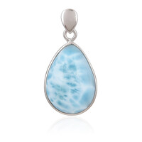 Zilveren hanger met een larimar