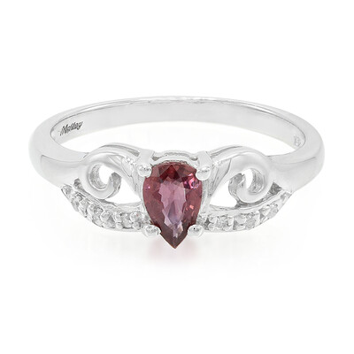 Gouden ring met een Onverhitte Padparadscha Saffier