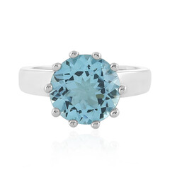 Zilveren ring met een hemel-blauwe topaas