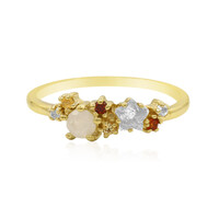 Zilveren ring met een witte topaas