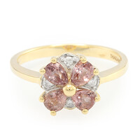 Gouden ring met Onverhitte Padparadscha Saffieren (AMAYANI)