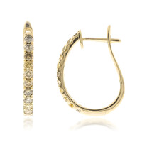 Gouden oorbellen met SI2 Fancy Diamanten (CIRARI)