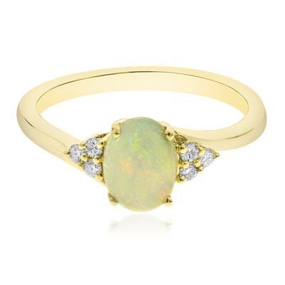 Gouden ring met een AAA Welo-opaal