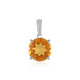 Zilveren hanger met een Oranje mystieke kwarts