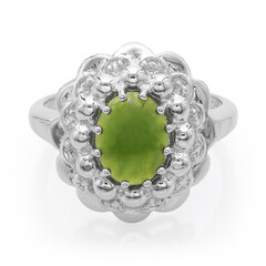 Zilveren ring met een keizerlijk chrysopraas