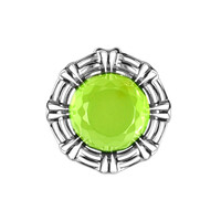 Zilveren hanger met een Groene Colombiaanse Barnsteen