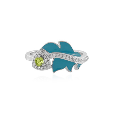 Zilveren ring met een peridoot