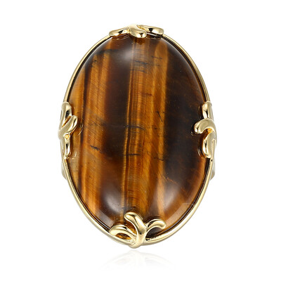 Zilveren ring met een tijgeroog