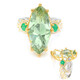 Zilveren ring met een groene amethist (Gems en Vogue)