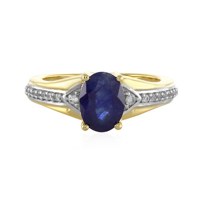 Zilveren ring met een Madagaskar Blauwe Saffier