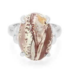 Zilveren ring met een Sonora Dendrieten Jaspis