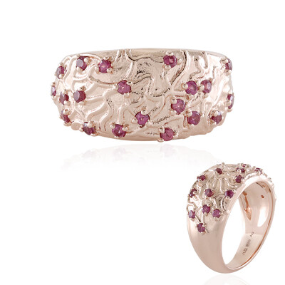 Zilveren ring met rhodolieten (SAELOCANA)