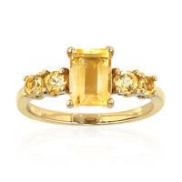 Zilveren ring met een citrien