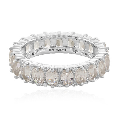 Zilveren ring met danburietkristallen