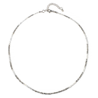 Zilveren halsketting met Zilveren Diamanten