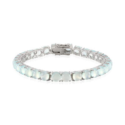 Zilveren armband met Aqua Chalcedonen