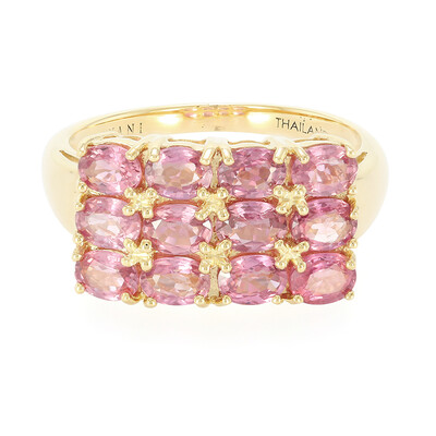 Gouden ring met Onverhitte Padparadscha Saffieren (AMAYANI)
