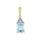 Zilveren hanger met een hemel-blauwe topaas